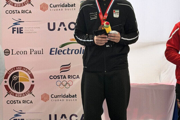 Fares Al Balooshi wins historic bronze medal for UAE at Junior Foil World Cup
