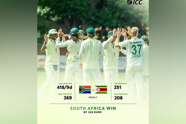 Lhuan's historic ton, Corbin's all-round show powers SA to 328 run win over Zimbabwe
