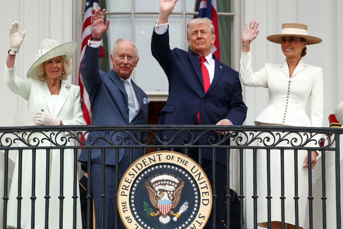 President Trump, First Lady welcome King Charles III, Queen Camilla at White House during state visit