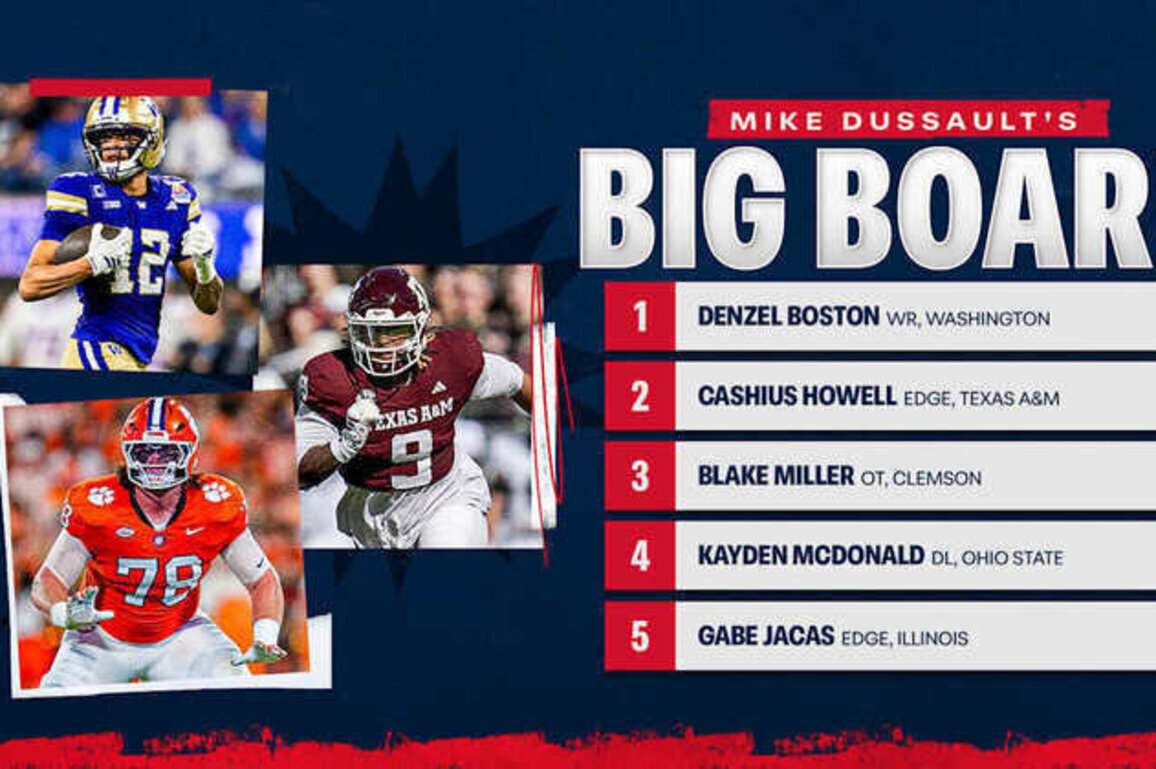 Dussault's Patriots Big Board 2026: Top 50 Draft Fits