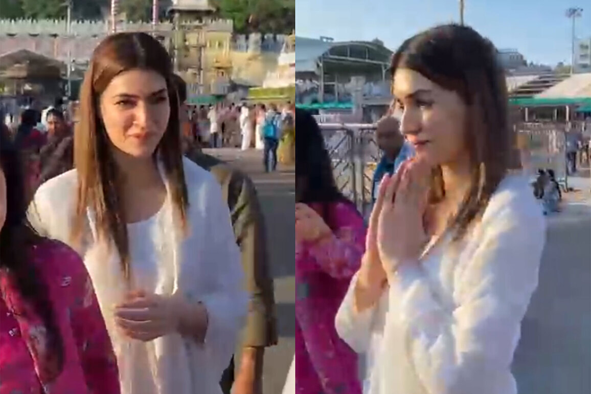 Kriti Sanon offers prayers at Sri Venkateswara Swamy Temple ahead of 'Cocktail 2' release