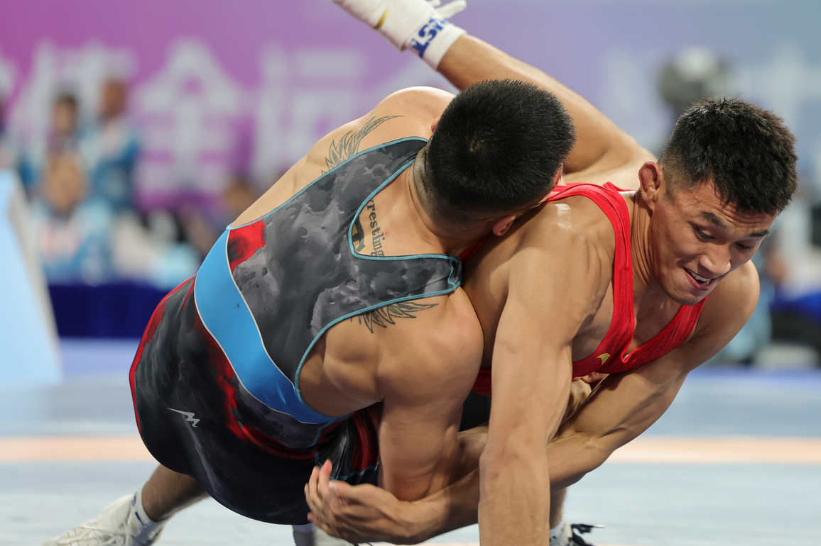 (SP)CHINA-15TH NATIONAL GAMES-WRESTLING-GRECO ROMAN-MEN'S 77KG-FINAL (CN)