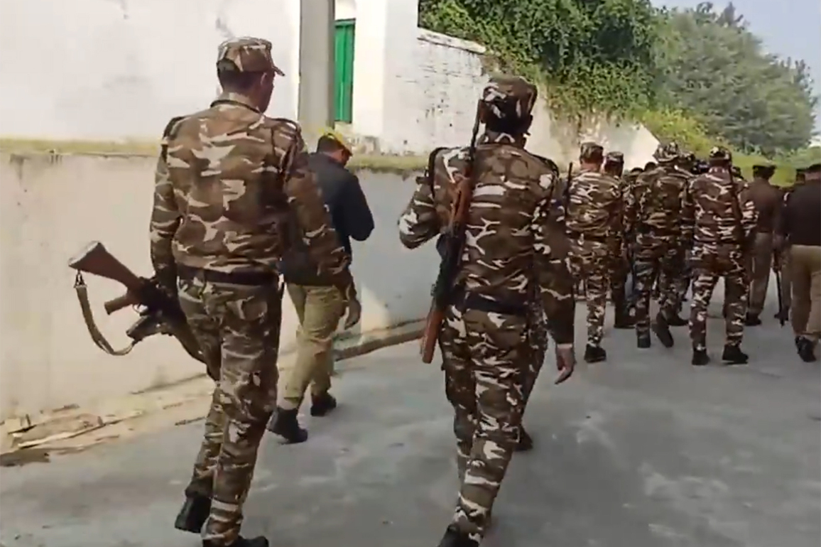 Sambhal Police holds flag march as part of measures for sustained sense of security among residents