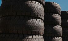  Large mining tyres stockpiled at BMSA's Pilbara Mining Solutions Centre.