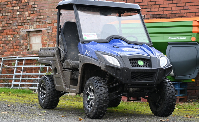 Offering a lead-acid or lithium-ion battery, the Nipper is a fully electric UTV.