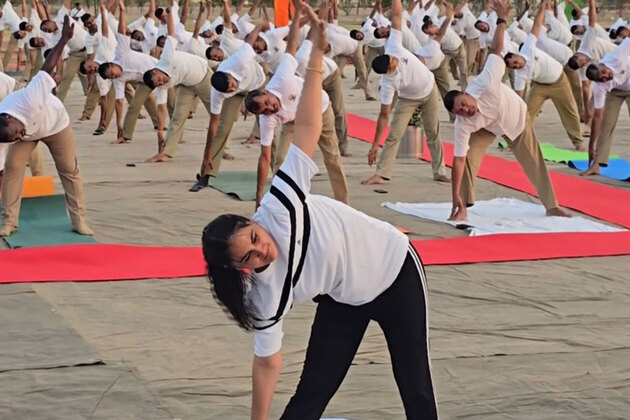 Rajasthan: BSF personnel perform yoga at border outposts in Jaisalmer on International Yoga Day
