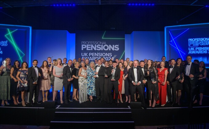 Some of the winners of this year's UK Pensions Awards. Photo: Rob Kennard