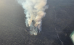  An aerial view of the fire