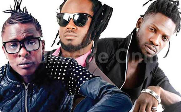 Chameleone, Bebe Cool ne Bobi Wine. Chameleone, Bebe Cool ne Bobi Wine.