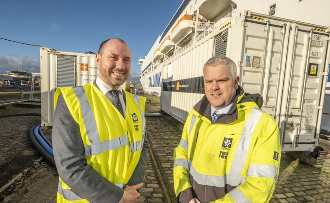 (L-R) Scottish Government minister Neil Gray with Forth Ports' David Webster | Credit: Forth Ports