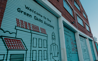 Credit: Growth Company, exterior of the renovated warehouse home to Green Skills Academy