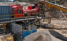  Ore is crushed and screened before being sent through the XRT sorters