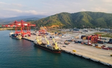 The heavy industrial Tibar Bay Port near Dili, Timor-Leste.