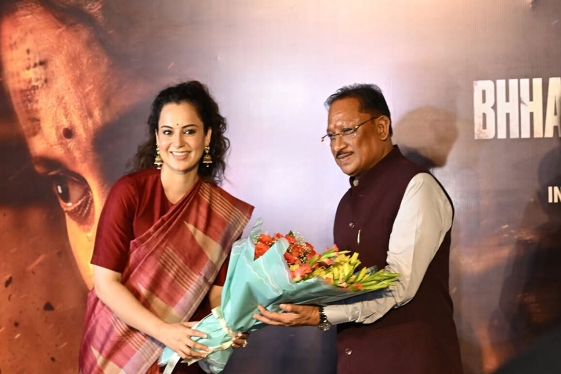 "Source of inspiration for people...": CM Vishnu Deo Sai praises Kangana Ranaut's 'Bharat Bhhagya Viddhaata' at Raipur screening