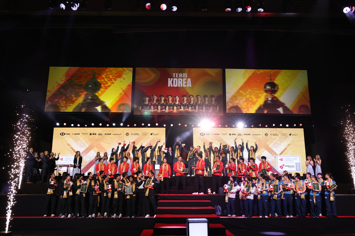 (SP)DENMARK-HORSENS-BADMINTON-UBER CUP-FINAL-CEREMONY