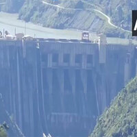 Gates of Baglihar Hydroelectric Power Project Dam remain closed