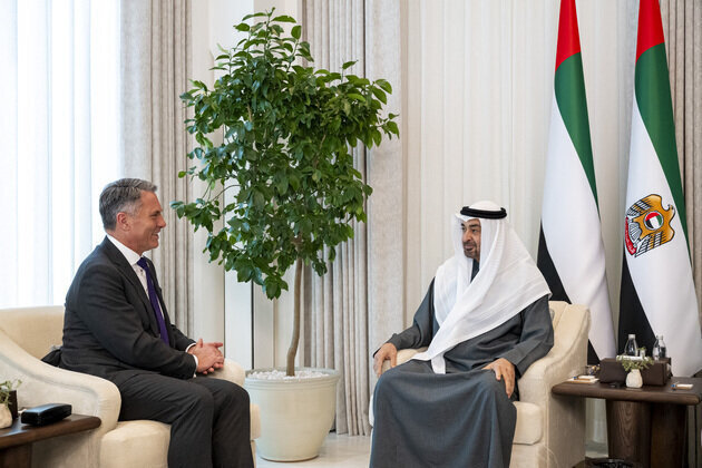 UAE President receives Australian Deputy Prime Minister and Minister for Defence