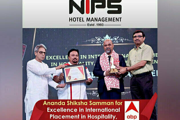 NIPS Hospitality Management Institute was honoured with the 'Ananda Shiksha Samman Award' by ABP Ananda for outstanding placements worldwide