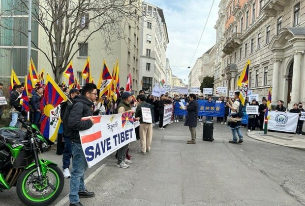 Tibetan diaspora organises protest in Vienna on 66th anniversary of Uprising Day