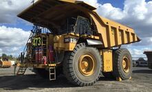 The dual-fuel truck being trialled at New Acland.