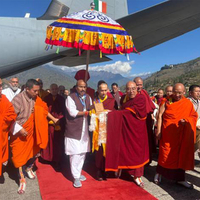 Sacred Buddha Relics from India arrive in Bhutan