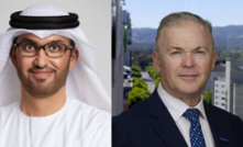 ADNOC's Sultan Al Jaber and Santos' Kevin Gallagher