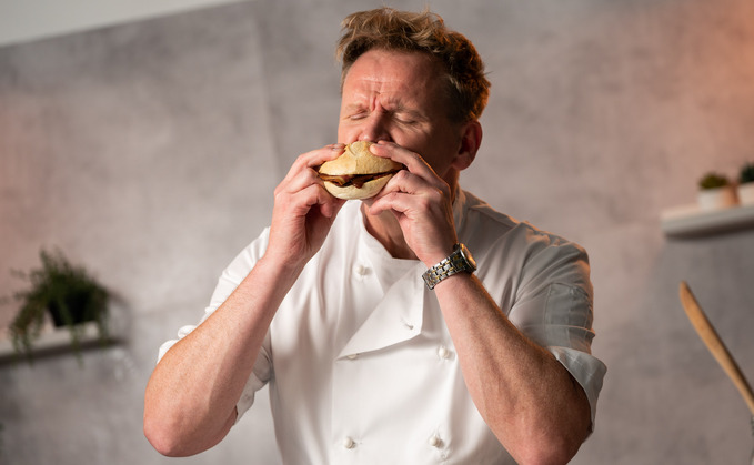 Gordan Ramsey look-alike fronts new Vegan Bac'n Bap campaign | Credit:Costa Coffee