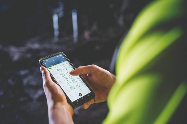 Using Epiroc’s Drill Tracker operators at Boliden’s Garpenberg can report drill results in an app on their smartphones