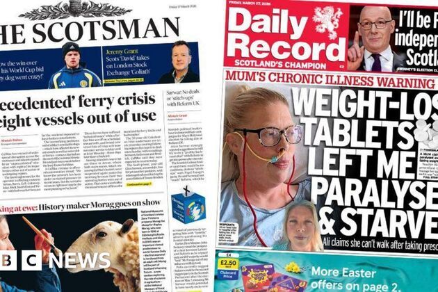 Scotland's papers- 'Unprecedented' ferry crisis and weight-loss tablet warning