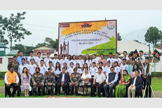 Assam Rifles inaugurates the Capt (Late) N Kenguruse, MVC Centre of Excellence and Wellness at Chieswema, Kohima
