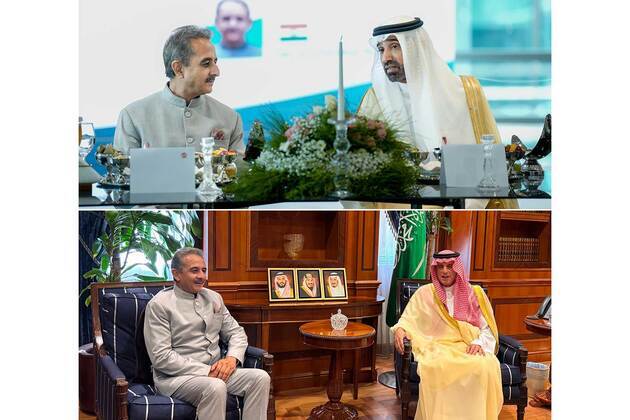 MoS MEA Kirti Vardhan Singh discusses strengthening India-Saudi cooperation across climate action, manpower