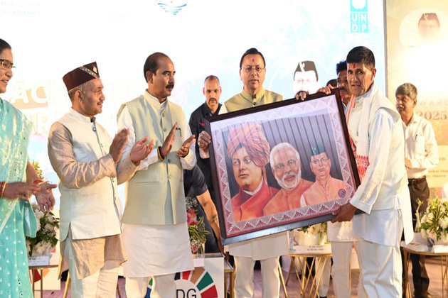 Uttarakhand CM Pushkar Singh Dhami attends State-Level SDG achievers award ceremony in Almora