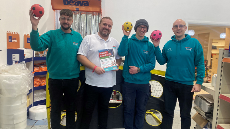 Parker Building Supplies team at the Eastbourne branch - L to R: John Rich-Spice, Nick Needham, Paul Weatherby, Barry Upton.