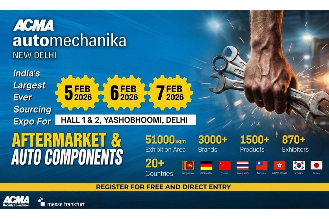 ACMA Automechanika New Delhi 2026 set to host its Largest Edition with 870+ Exhibitors from 20 countries