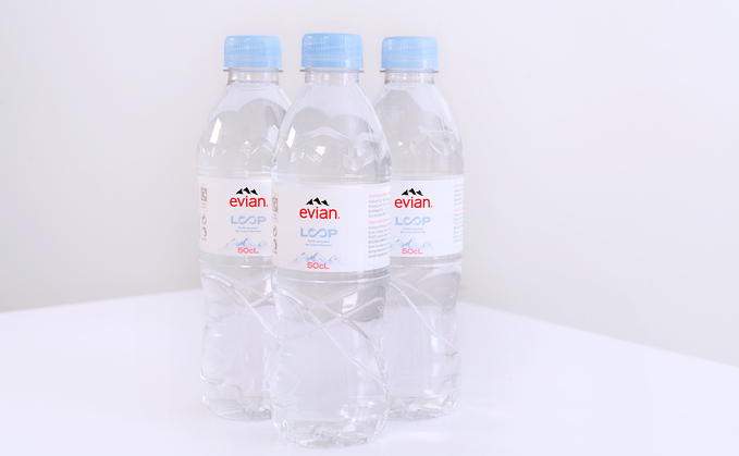The Evian Loop bottle is made from 100 per cent recycled plastics | Credit: Evian