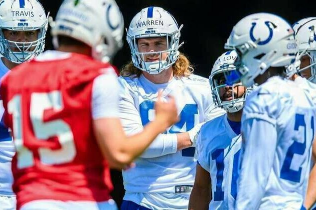 Tyler Warren blends in, and stands out, during Colts' rookie minicamp