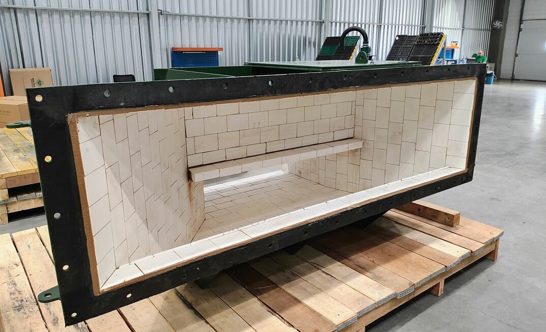 A Multotec revestiu 23 calhas em cerâmica 