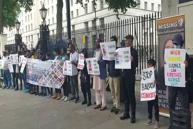 Protest outside 10 Downing Street marks 5 years since disappearance of Mir Taj Muhammad Sarparah