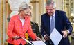  Ursula von der Leyen, the EU President, and Argentine President Alberto Fernández sign the MoU Source: Twitter/the EU Commission 