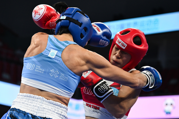 (SP)CHINA-CHENGDU-THE WORLD GAMES 2025-KICKBOXING-WOMEN'S K1 -52KG-QUARTERFINALS BOUT (CN)