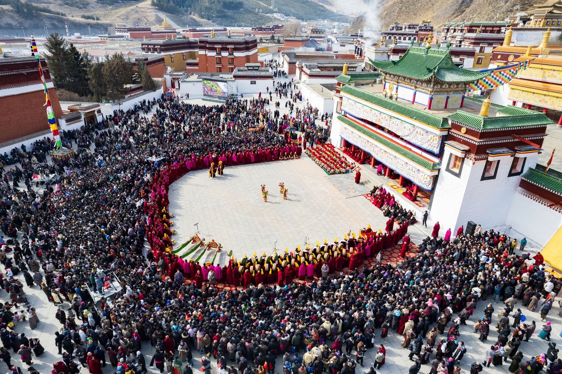 CHINA-GANSU-LABRANG MONASTERY-EXORCISM DANCE (CN)