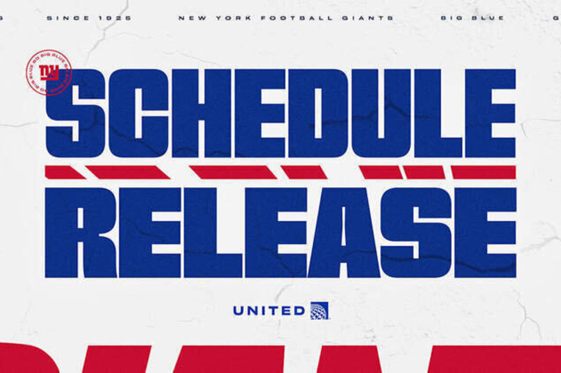 New York Giants release official 2026 schedule