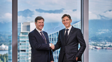 Duncan Wanblad and Jonathan Price shake on the deal