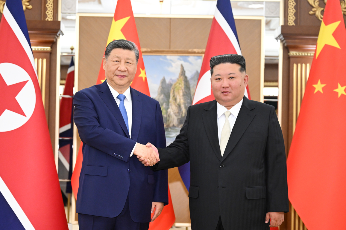 DPRK-PYONGYANG-CHINA-XI JINPING-KIM JONG UN-TALKS