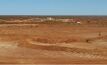  Part of the drill pattern ahead of the first blast in the Bibra stage one pit at the Karlawinda gold mine in Western Australia's Pilbara.
