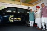 Nitin Gadkari launches world's first 100 per cent ethanol-run Toyota