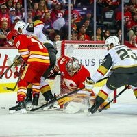 Jack Eichel's 2-goal night leads Knights past Flames
