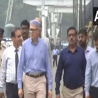 Gujarat: J-K CM Omar Abdullah visits Sardar Sarovar Dam in Kevadia