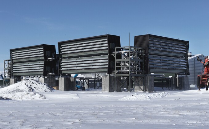 A direct air capture plant in Iceland | Credit: Climeworks