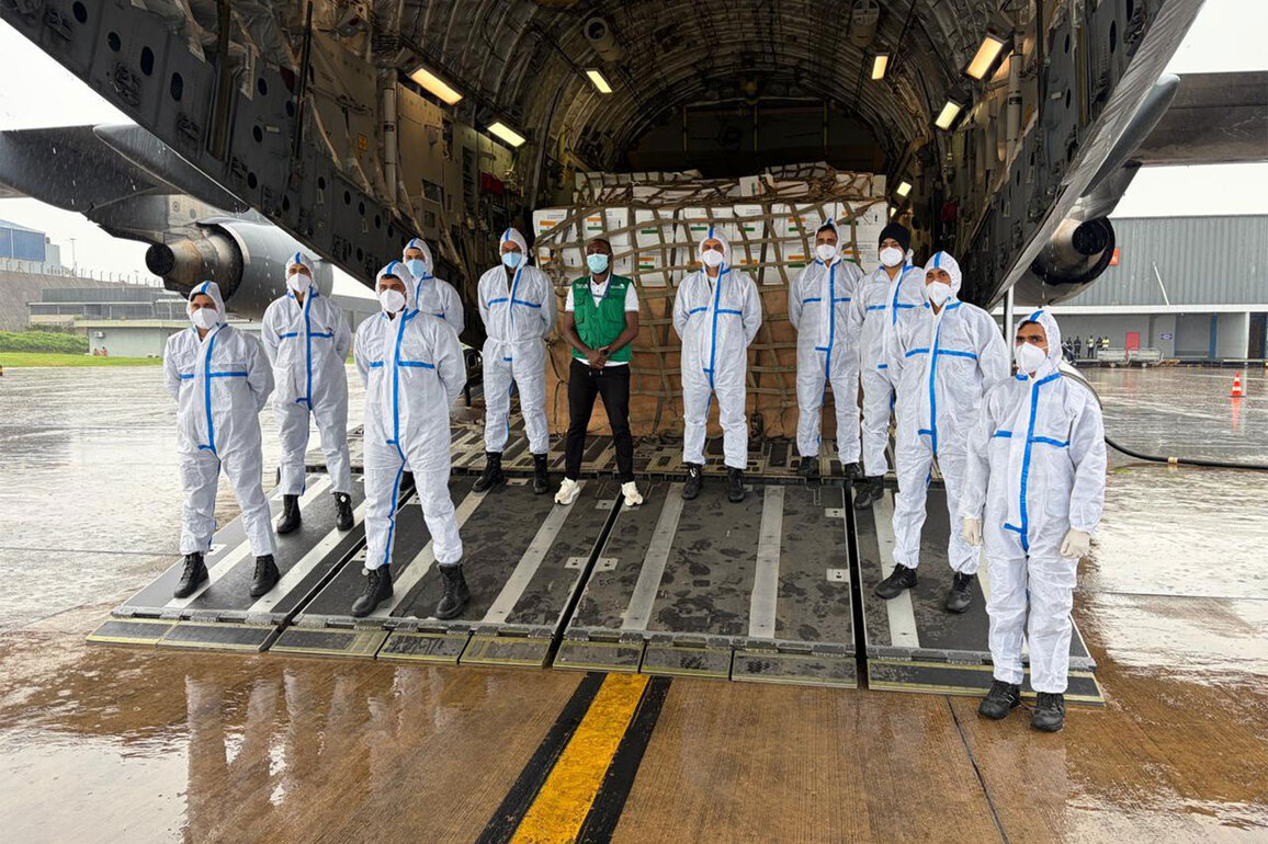 Indian Air Force's C-17 Globemaster III delivers critical medical aid for Ebola treatment to Uganda